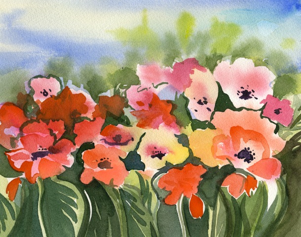 Watercolorist at Egg In Nest Art Studio